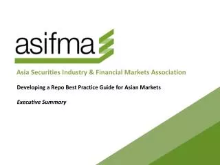 Asia Securities Industry &amp; Financial Markets Association
