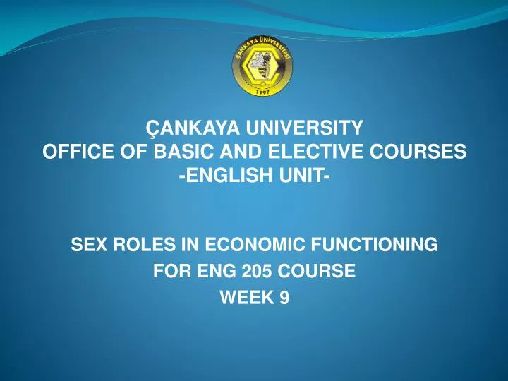 ankaya university office of basic and elective courses english unit