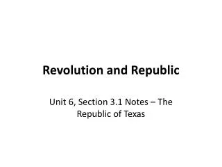 Revolution and Republic