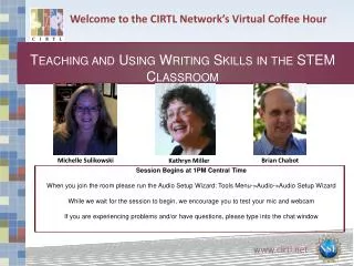 Welcome to the CIRTL Network’s Virtual Coffee Hour