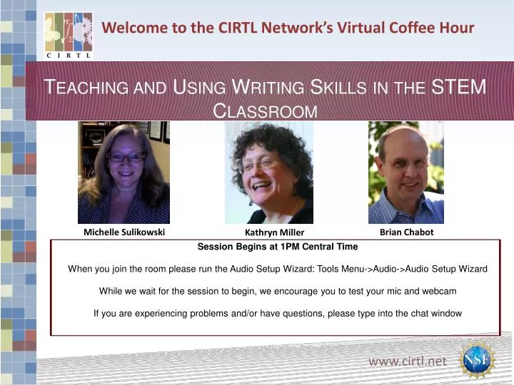 welcome to the cirtl network s virtual coffee hour