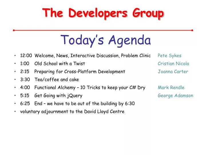 the developers group