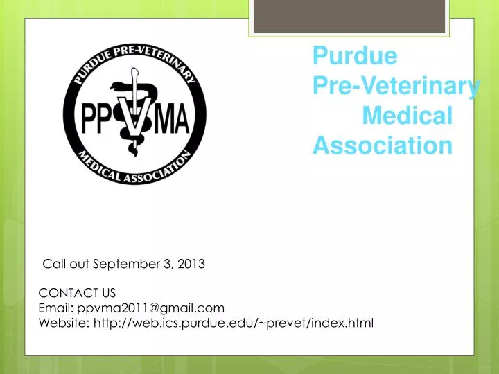 purdue pre veterinary medical association