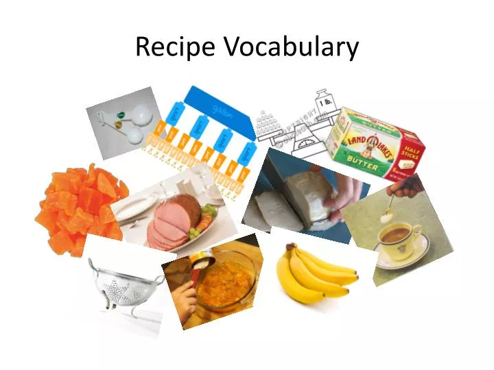 recipe vocabulary