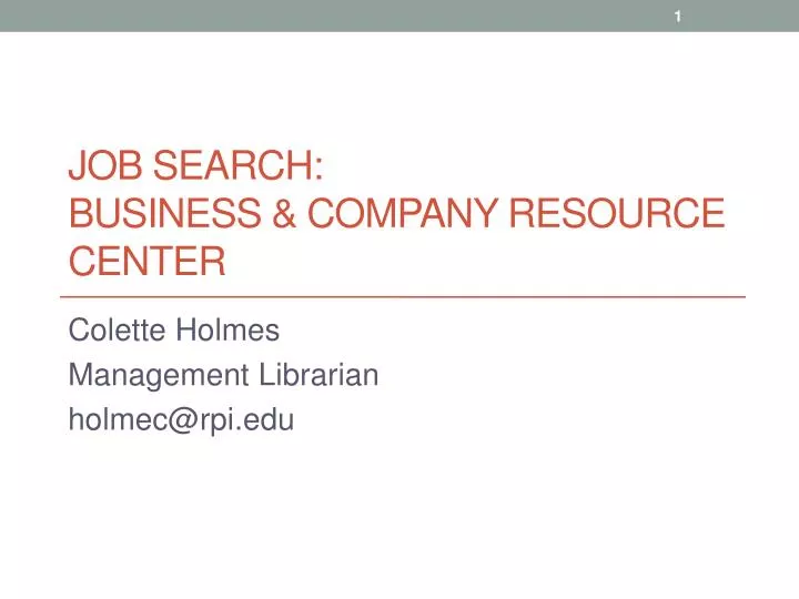 job search business company resource center