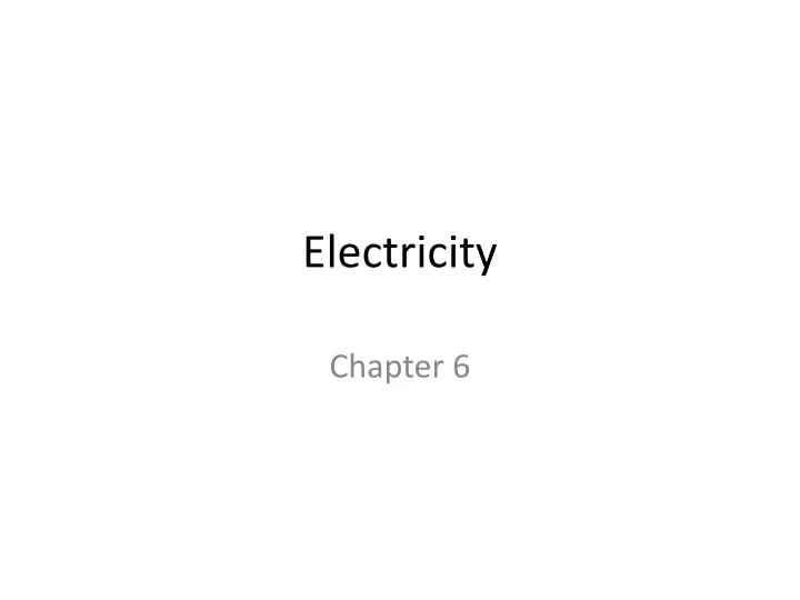 electricity