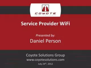 Service Provider WiFi