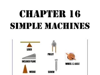 Chapter 16 Simple Machines