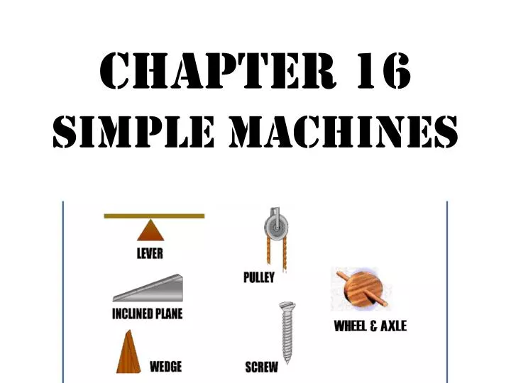 chapter 16 simple machines