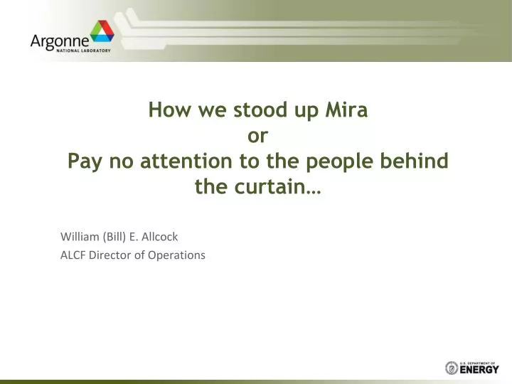 how we stood up mira or pay no attention to the people behind the curtain