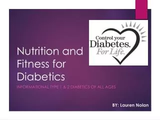 Nutrition and Fitness for Diabetics