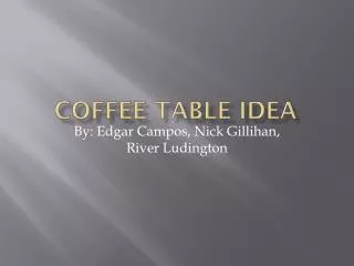 Coffee Table Idea