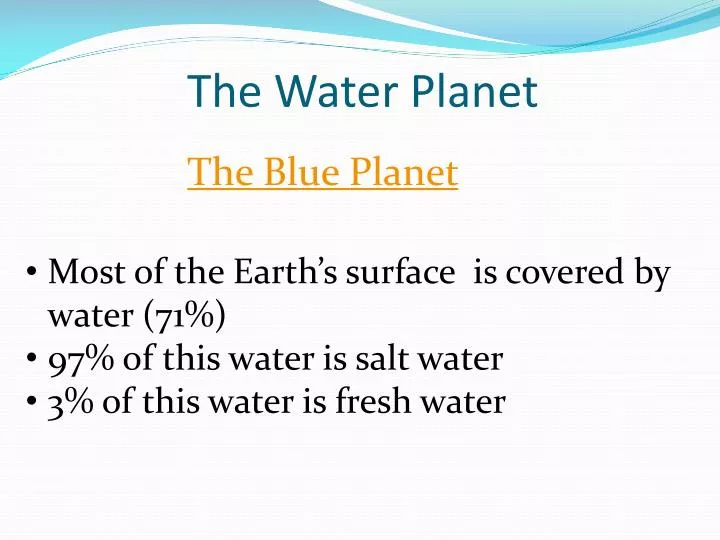 the water planet