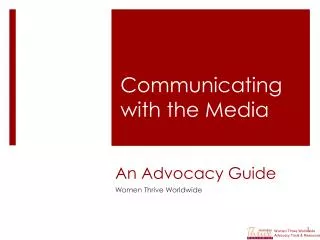 An Advocacy Guide