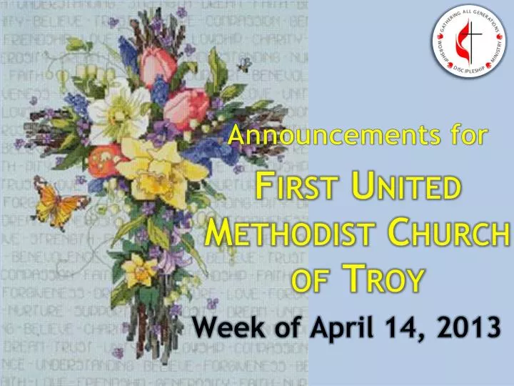 announcements for first united methodist church of troy