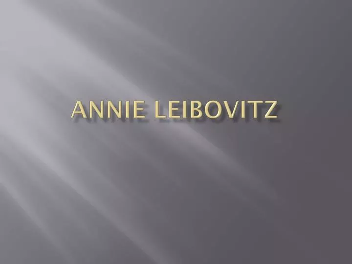 annie leibovitz