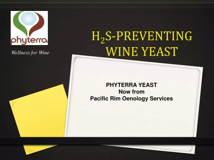 h 2 s preventing wine yeast