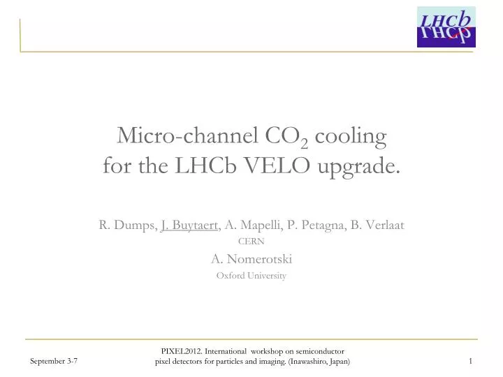 micro channel co 2 cooling for the lhcb velo upgrade