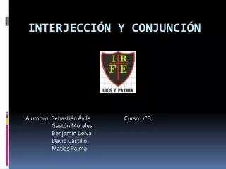 interjecci n y conjunci n