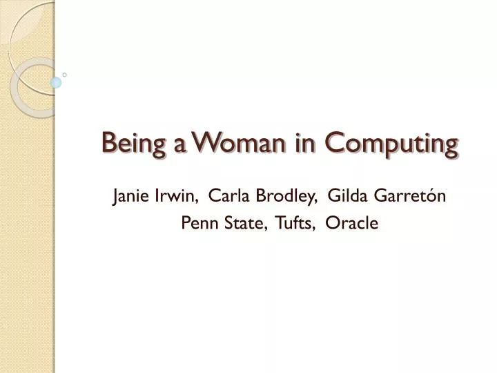 being a woman in computing