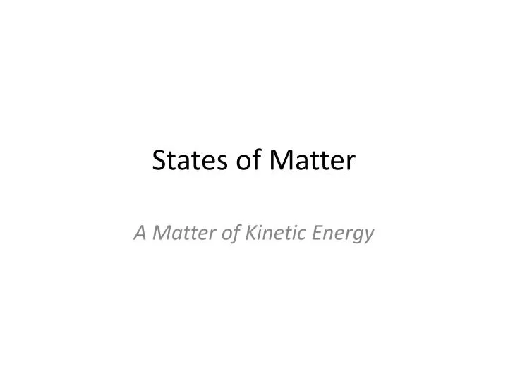 states of matter