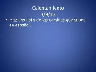 calentamiento 3 9 13