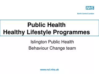 Public Health Healthy Lifestyle Programmes