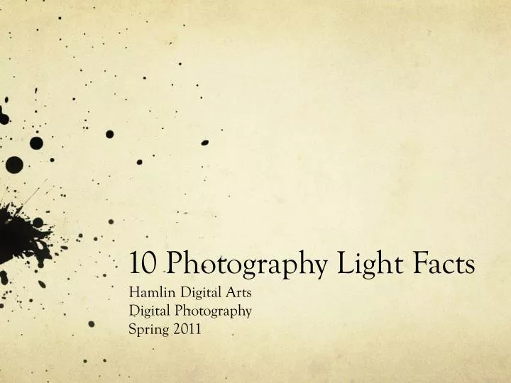 10 photography light facts