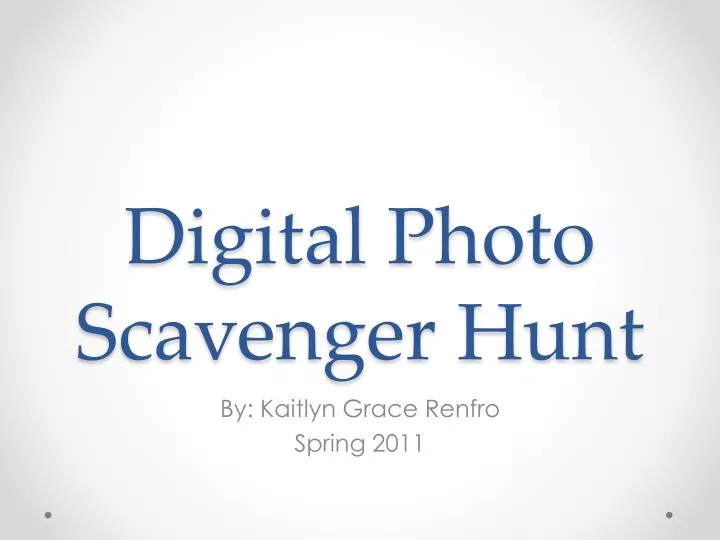 digital photo scavenger hunt