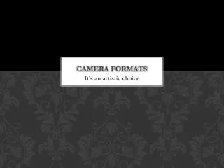 Camera formats