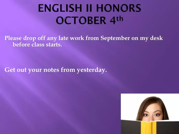 english ii honors october 4 th