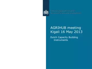 AGRIHUB meeting Kigali 16 May 2013