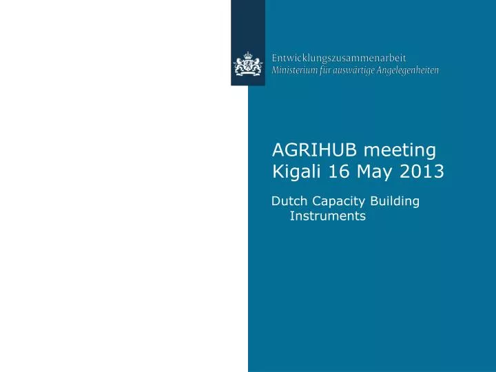agrihub meeting kigali 16 may 2013