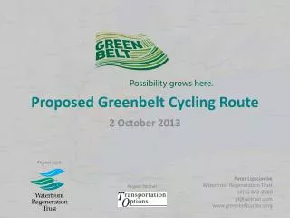 Proposed Greenbelt Cycling Route