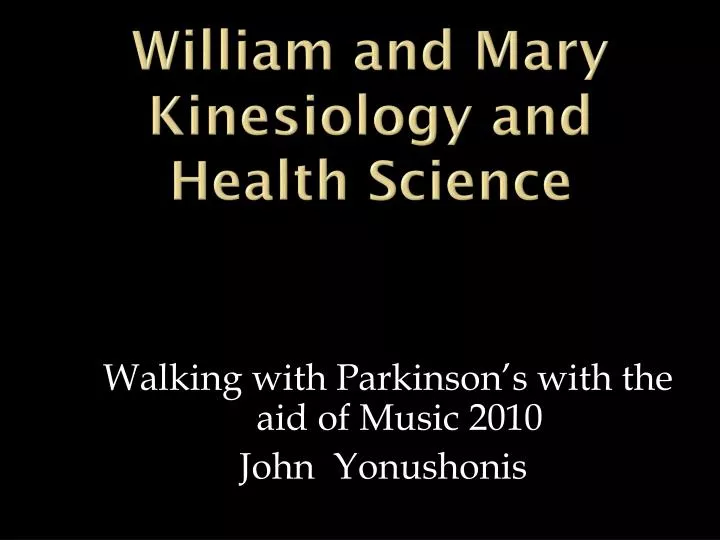 william and mary kinesiology and health science