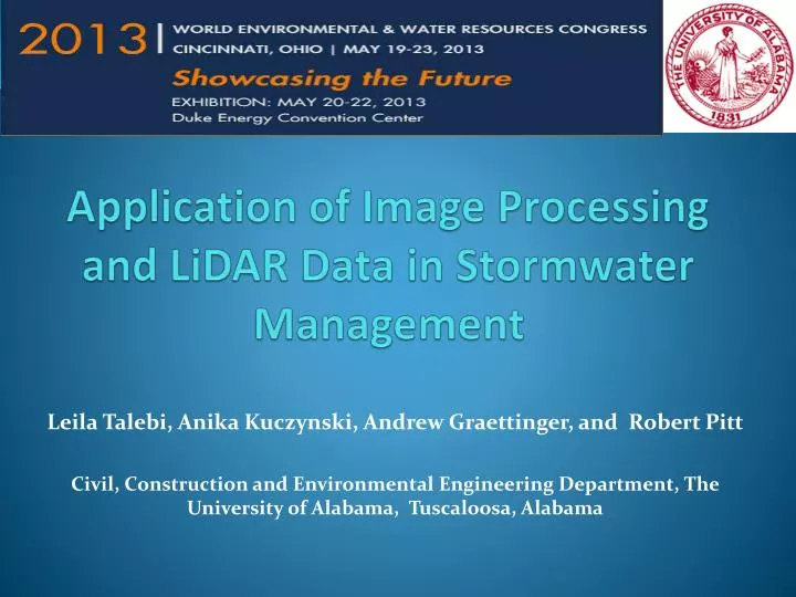 application of image processing and lidar data in stormwater management