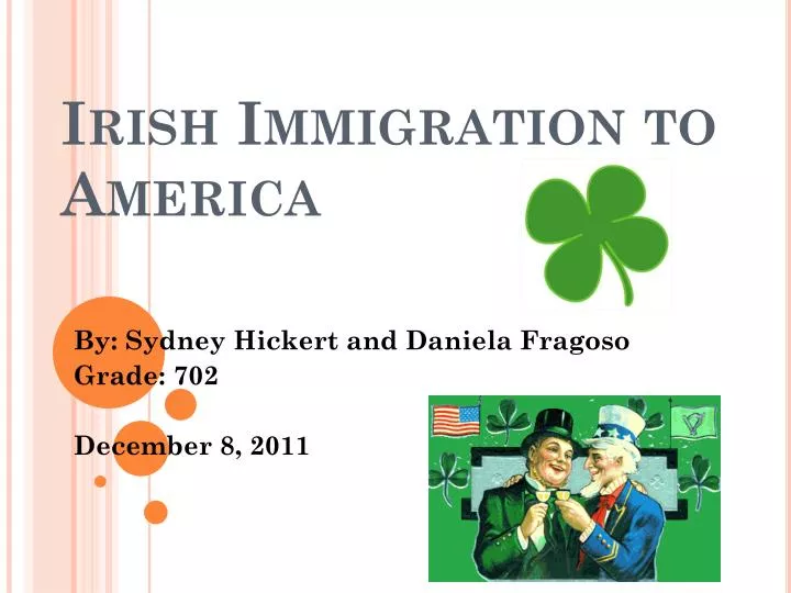 irish immigration to america
