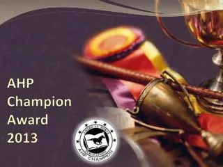 AHP Champion Award 2013