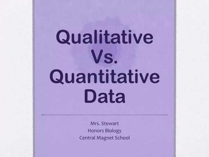 qualitative vs quantitative data