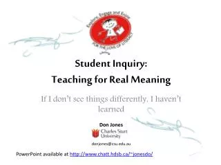 Student Inquiry: Teaching for Real Meaning
