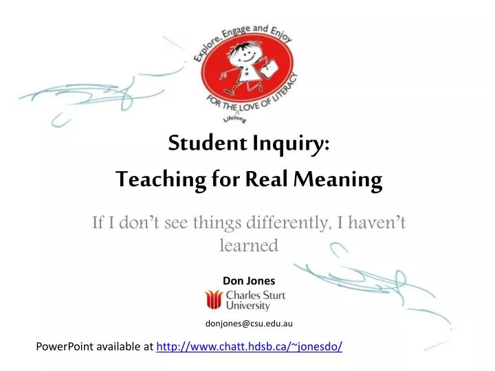 student inquiry teaching for real meaning