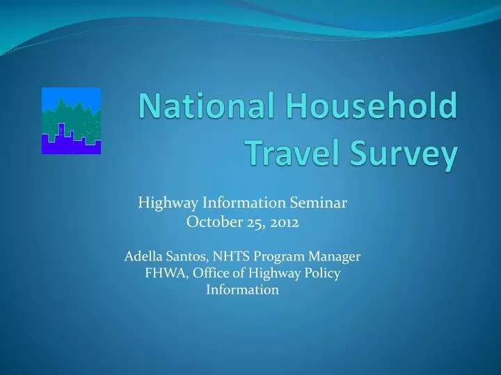 national household travel survey