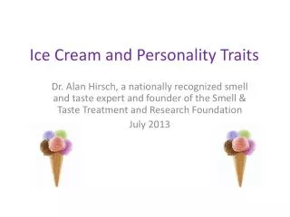 Ice Cream and Personality Traits