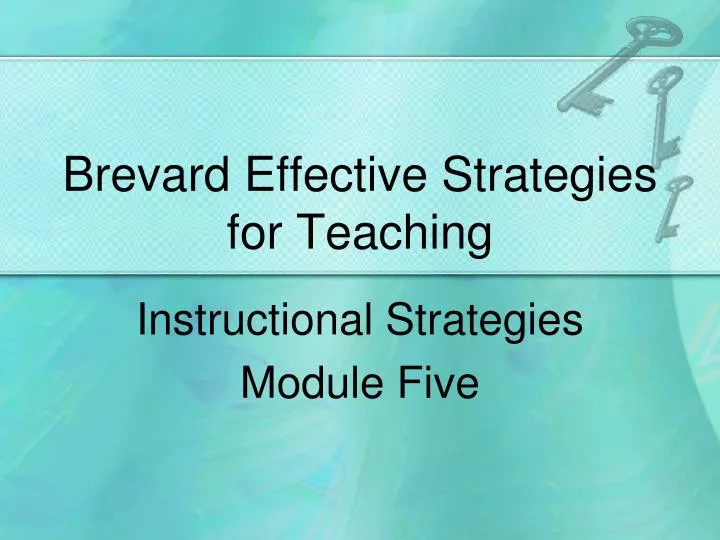 brevard effective strategies for teaching