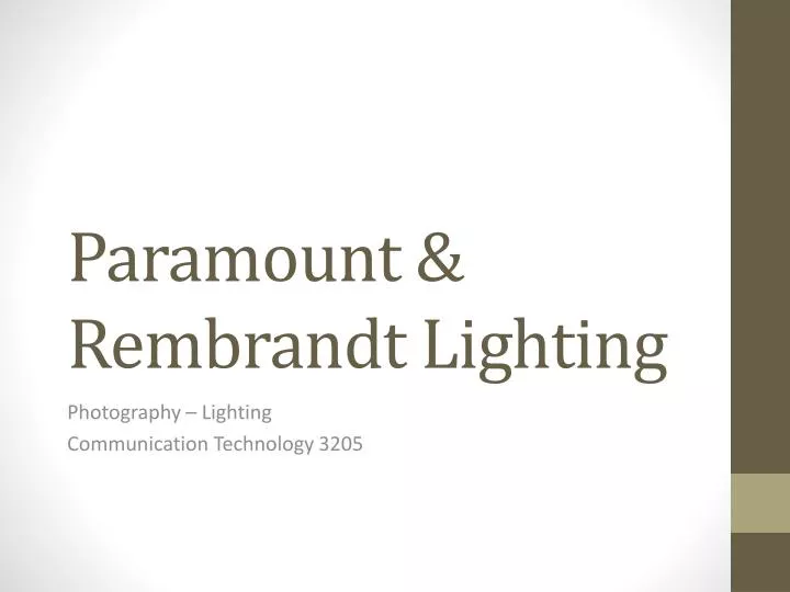 paramount rembrandt lighting