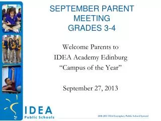 September Parent MeetinG grades 3-4