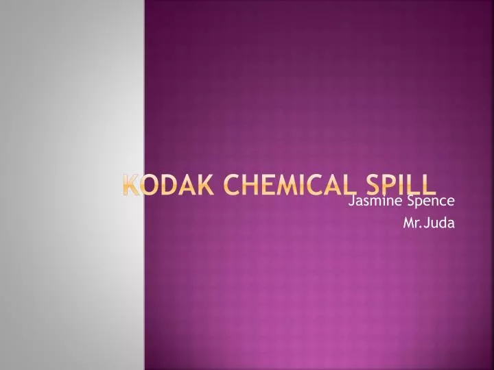 kodak chemical spill