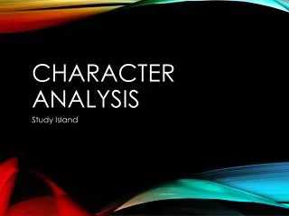 Character Analysis