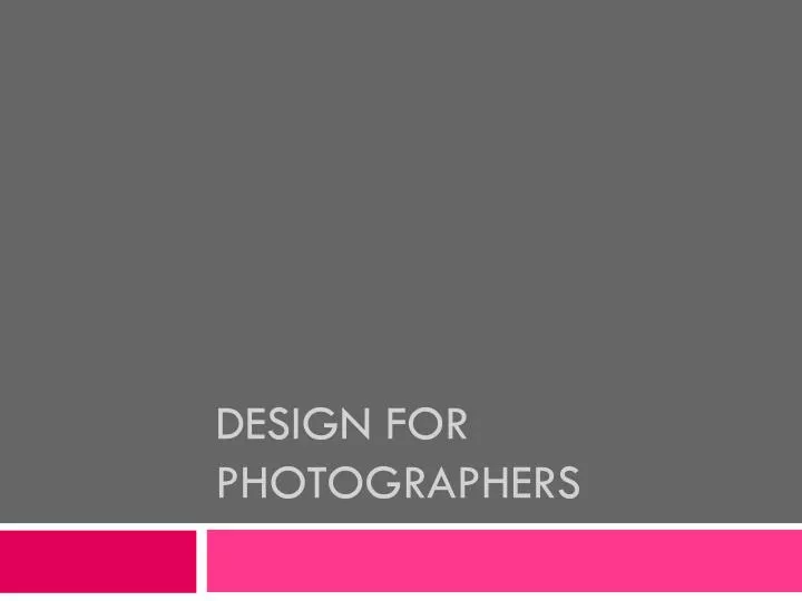design for photographers