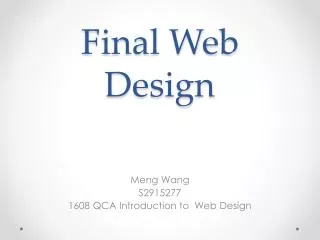 Final Web Design